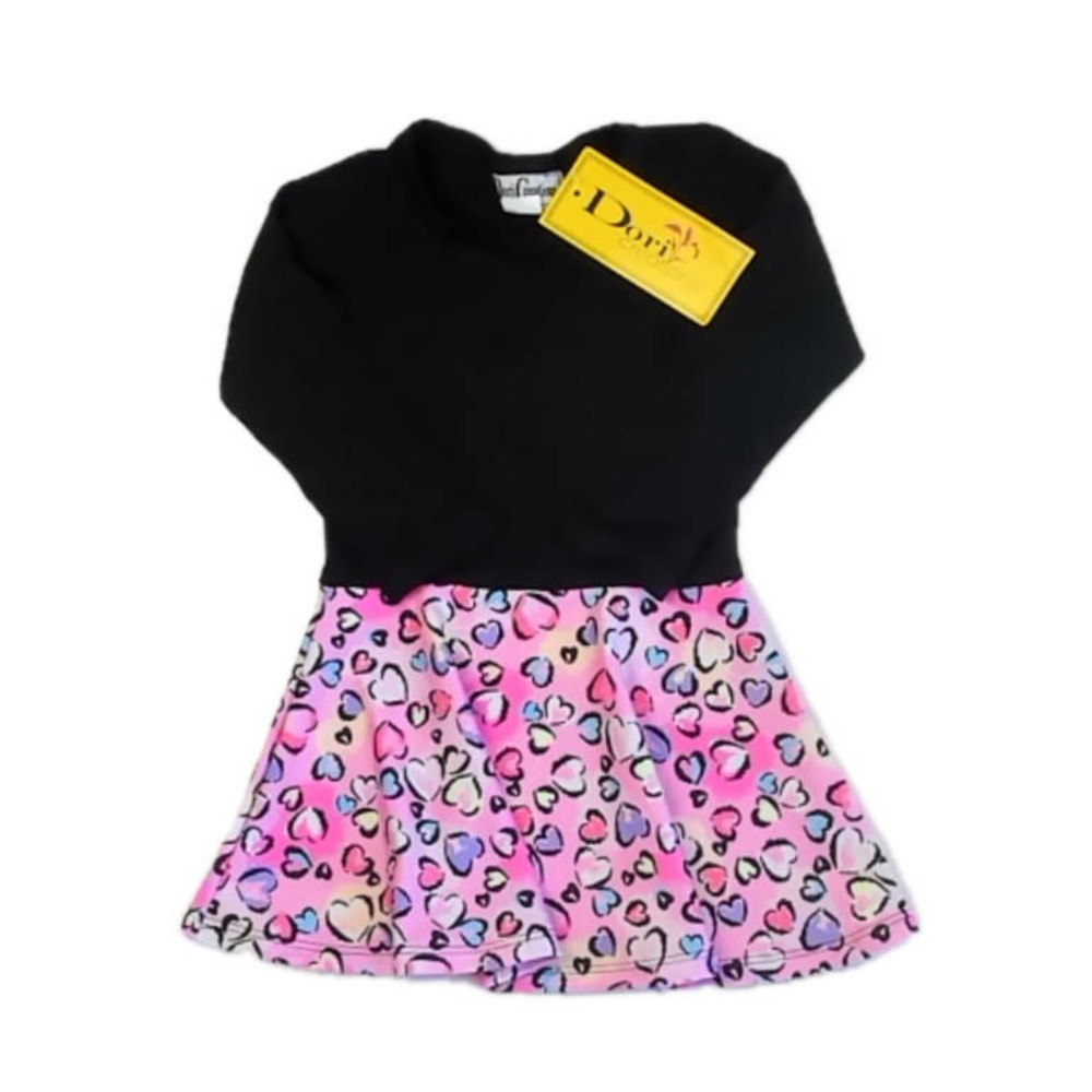 Dori Girls Black | Pink Hearts Dress size: 3T